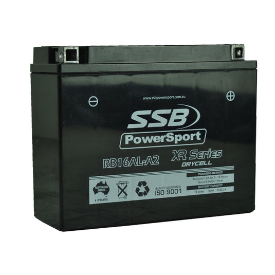 MOTORCYCLE AND POWERSPORTS BATTERY (YB16AL-A2) AGM 12V 16AH 270CCA BY SSB HIGH PERFORMANCE