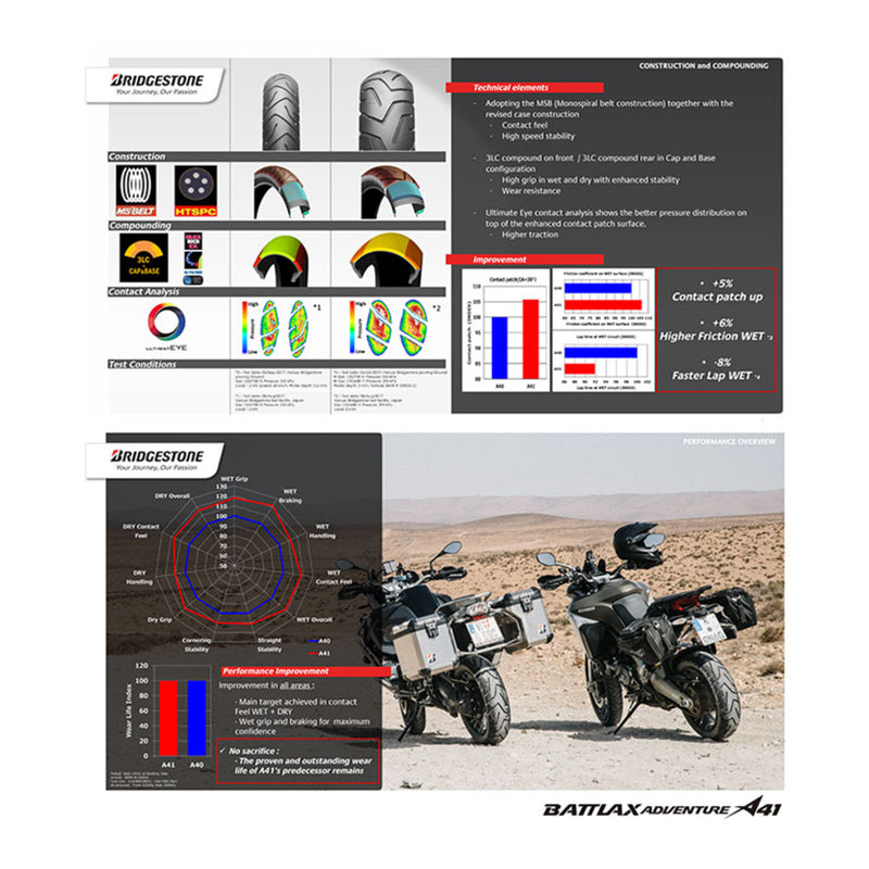 Load image into Gallery viewer, Bridgestone A41 150/70-17 Rear Tubeless Adventure Tyre (69V)
