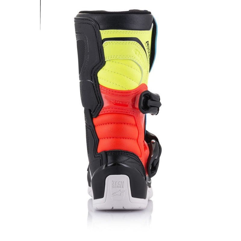 Load image into Gallery viewer, Alpinestars Tech-3S Kids MX Boots Black/Yellow Fluoro/Red Fluoro

