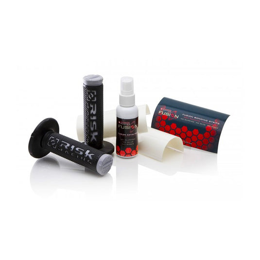 HANDLEBAR GRIPS RISK RACING ERGO BLACK GREY