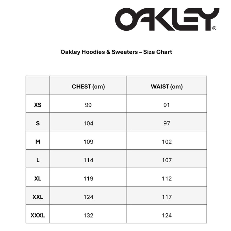 Load image into Gallery viewer, Oakley Hoodies Sweaters Size Chart
