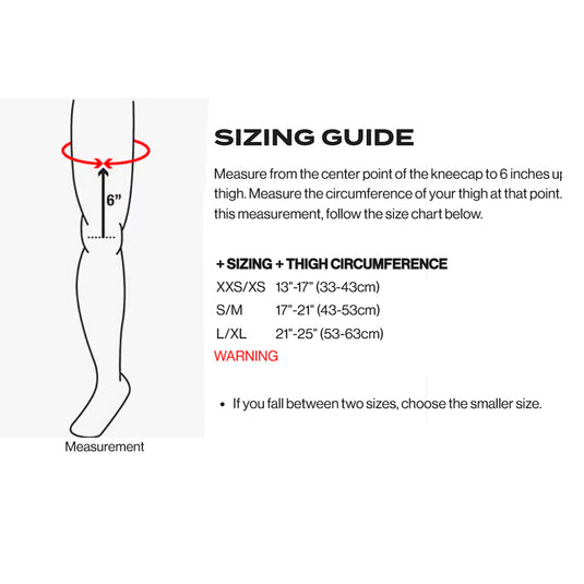 MOBIUS X8 Hybrid Knee Support Sizing
