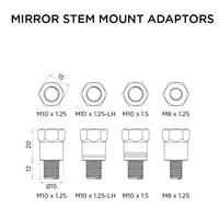 Scooter/Motorcycle - Mirror Stem Mount Adaptor Kit