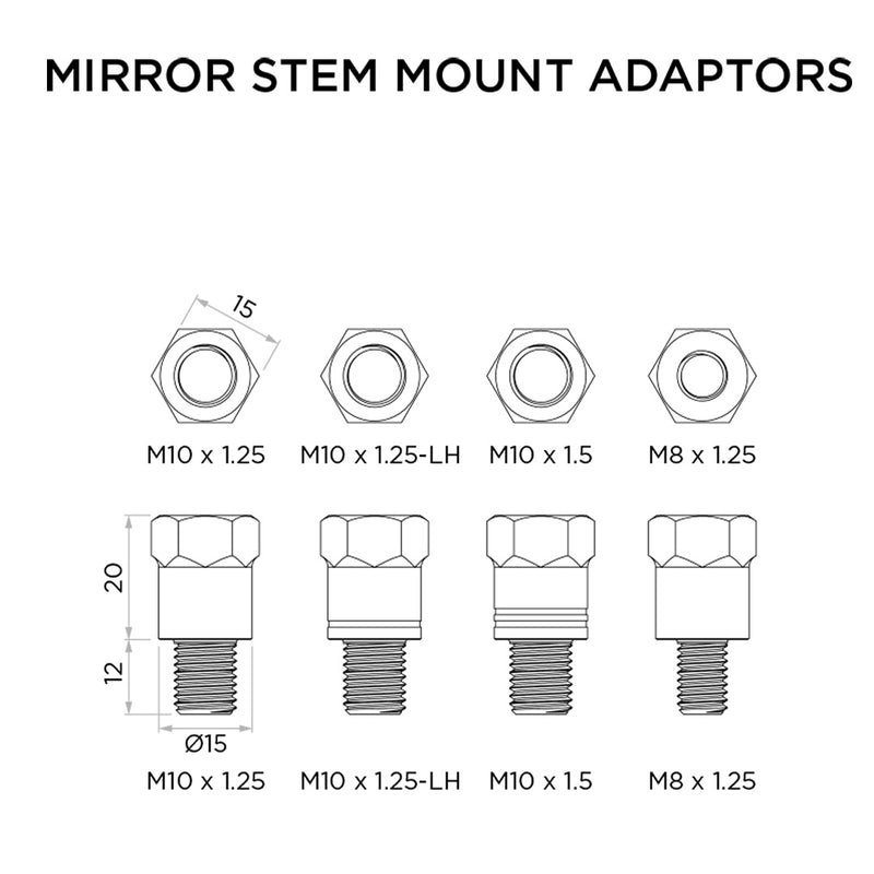 Load image into Gallery viewer, Scooter/Motorcycle - Mirror Stem Mount Adaptor Kit
