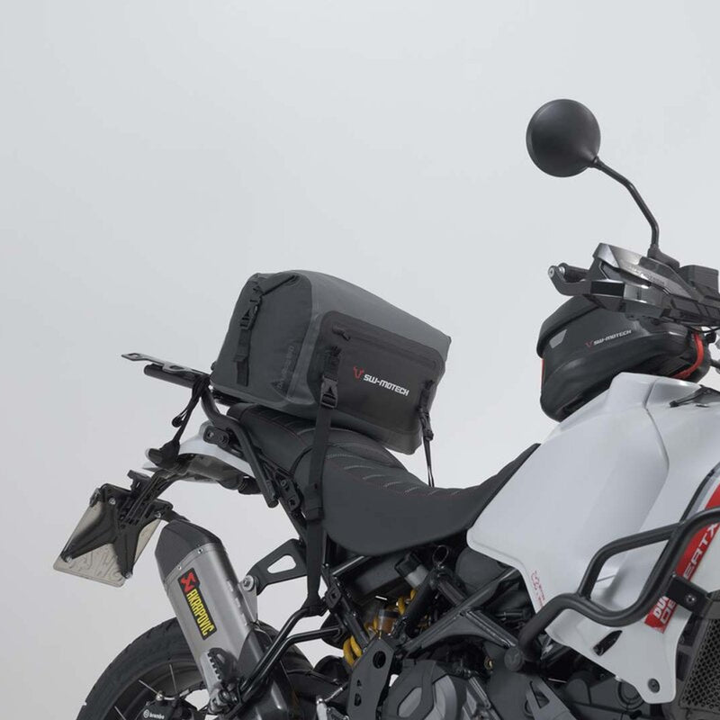 Load image into Gallery viewer, TAIL BAG SW MOTECH DRYBAG GREY BLACK 18L WEATHERPROOF

