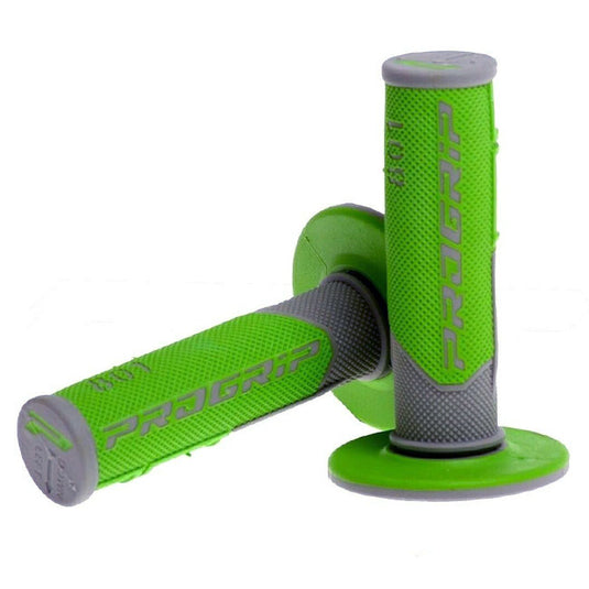Progrip PG801 MX Grips - Grey/Green PG801GGN