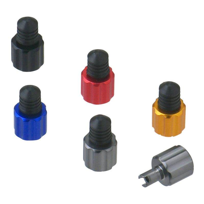 Load image into Gallery viewer, DRC AIRVALVE CAP W/VALVE WRENCH 2PCS RED

