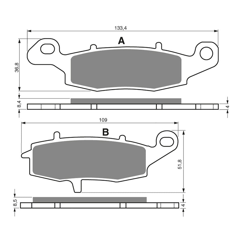 Load image into Gallery viewer, GOLDfren Brake Pads - S3 Sintered Sports
