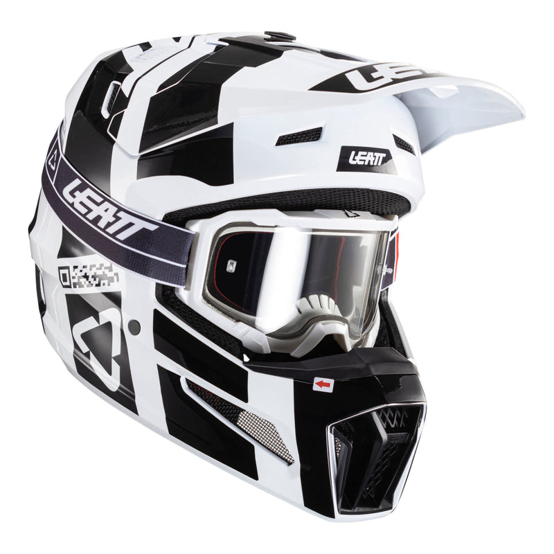 Load image into Gallery viewer, Leatt 2024 3.5 Helmet &amp; Goggle Kit - Black / White
