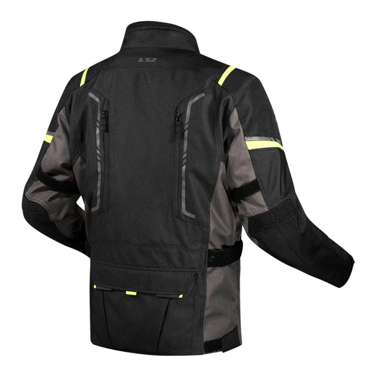 LS2 Narvik Men's Jacket - Grey / Black / Hi-Vis Yellow