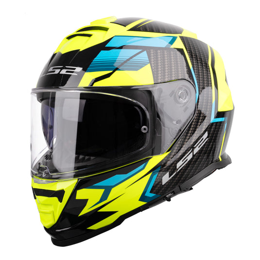 LS2 FF800 Storm II Tracker Helmet - Black / Hi-Vis Yellow 06