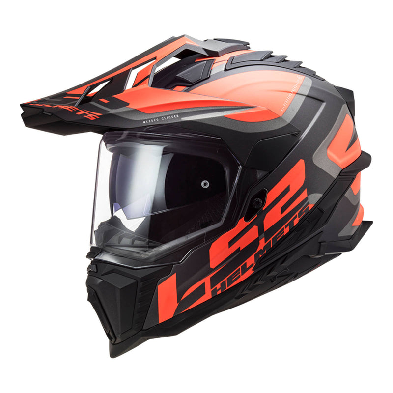Load image into Gallery viewer, LS2 MX701 Explorer Alter Helmet - Matte Black / Orange
