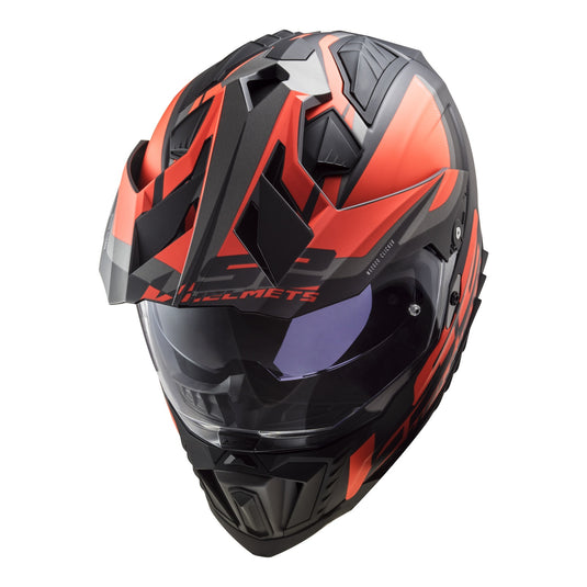LS2 MX701 Explorer Alter Helmet - Matte Black / Orange
