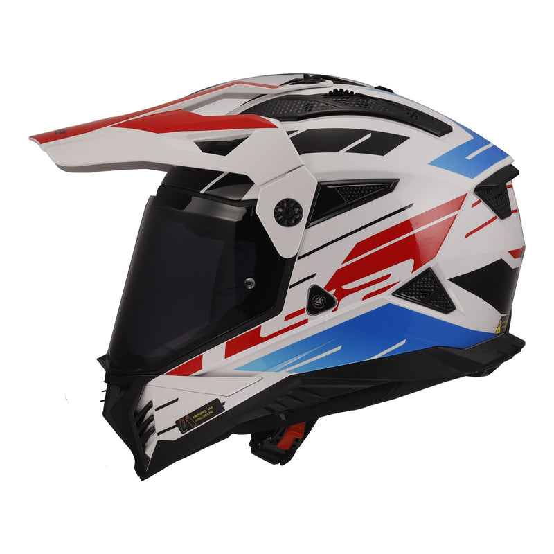 Load image into Gallery viewer, LS2 MX702 Pioneer II Namib - White / Red / Blue 06
