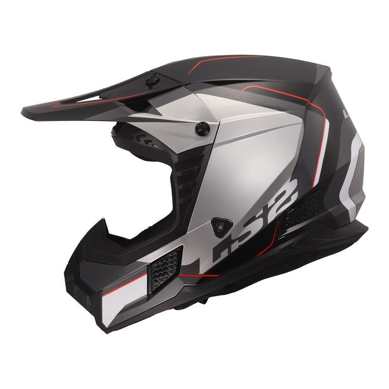 Load image into Gallery viewer, LS2 MX706 COZ Arched Helmet - Black / Silver / Titanium 06
