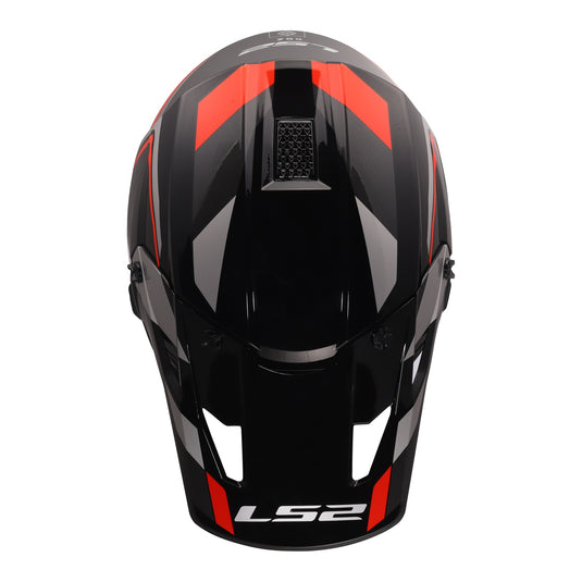 LS2 MX706 COZ Frontier II Helmet - Red / Black / Titanium 06