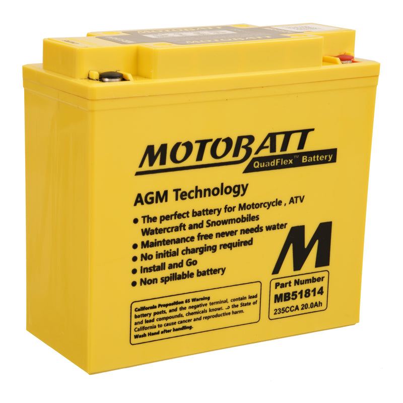 Load image into Gallery viewer, Motobatt Battery Quadflex AGM - MB51814
