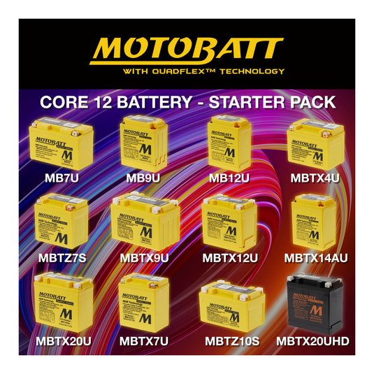 Motobatt Starter Pack Core - 12 Batteries