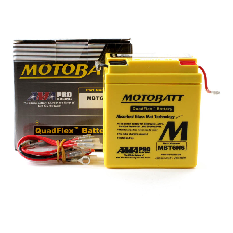 Load image into Gallery viewer, Motobatt Battery Quadflex AGM - MBT6N6
