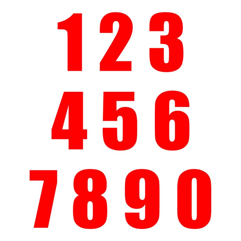 Load image into Gallery viewer, Whites Race Number - Red #6 (10 Pack)
