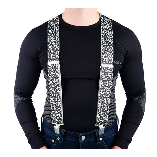 Oxford Riggers Braces - Skulls
