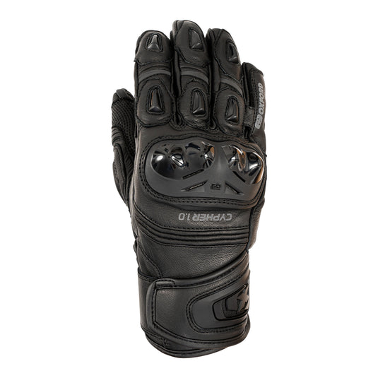Oxford Cypher 1.0 Short Leather Men's Glove - Stealth Black