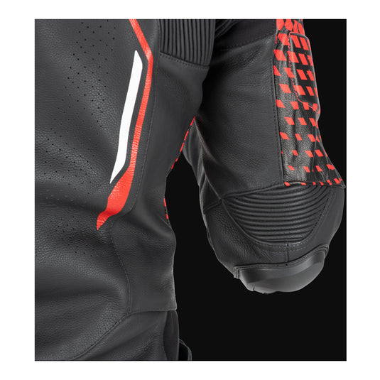 Oxford Nexus 1.0 Leather Men's Jacket - Black / Red