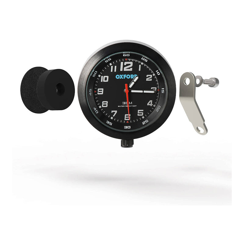 Load image into Gallery viewer, Oxford Clock Black Case &amp; Black Face with Bracket
