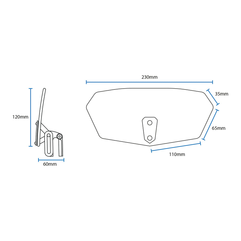 Load image into Gallery viewer, Oxford Wind Deflector Windshield - Clear 260 x 125mm
