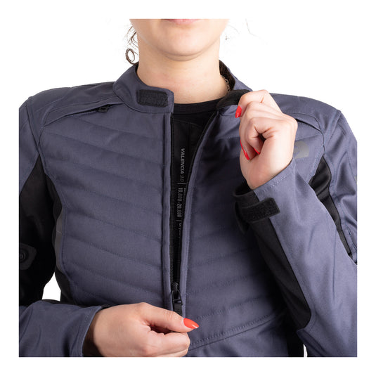 Oxford Valencia 3.0 Waterproof Dr2Dry Women's Textile Jacket - Grey / Black
