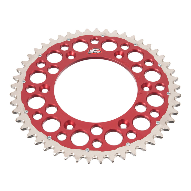 Load image into Gallery viewer, Renthal Sprocket Twinring Red 49T Bi-Metal Grooved
