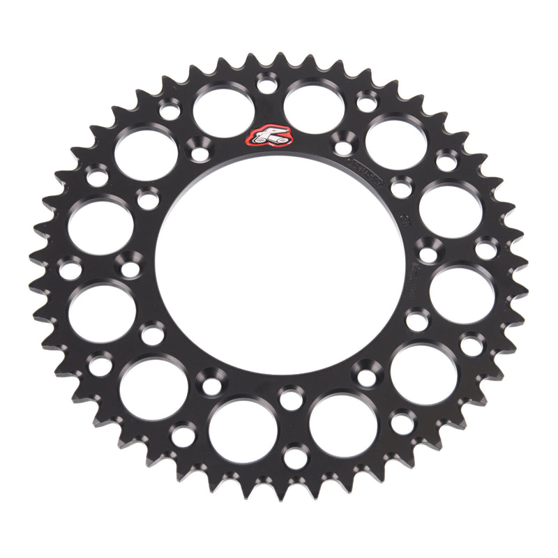 Load image into Gallery viewer, Renthal Sprocket Rear Black 48T Alloy 7075 T6 Grooved

