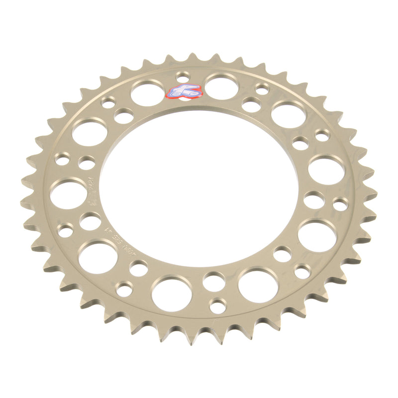 Load image into Gallery viewer, Renthal Rear Sprocket T6 7075 Alloy Grooved 409 / 525 - Silver [Suzuki]
