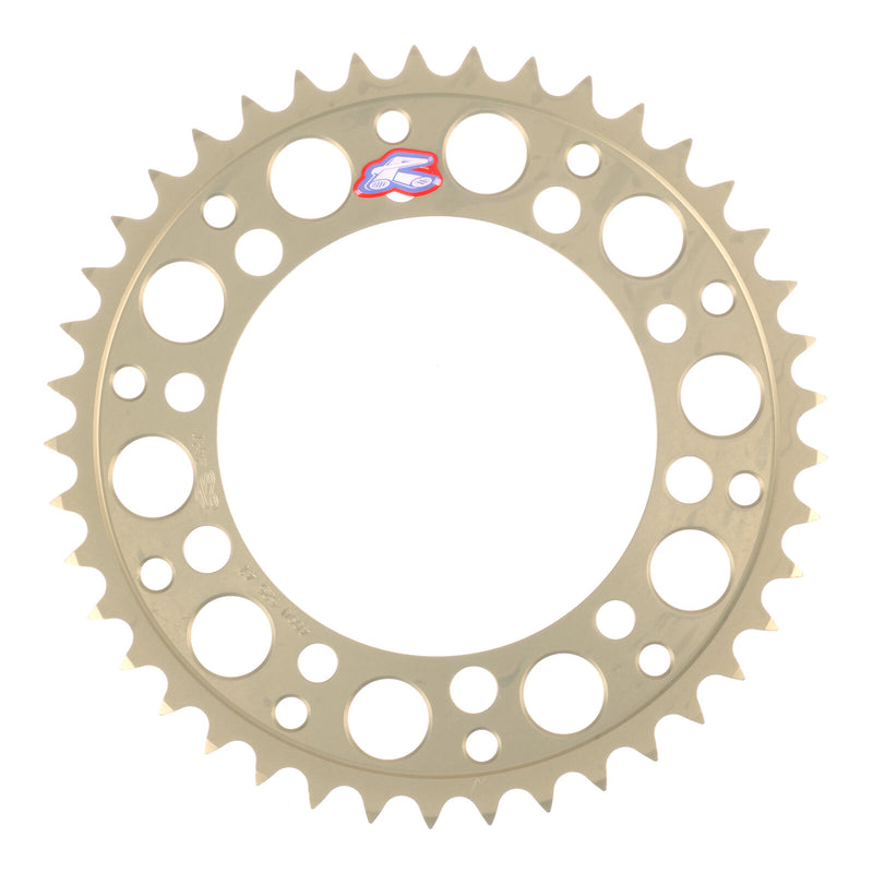 Load image into Gallery viewer, Renthal Rear Sprocket T6 7075 Alloy Grooved 409 / 525 - Silver [Suzuki]
