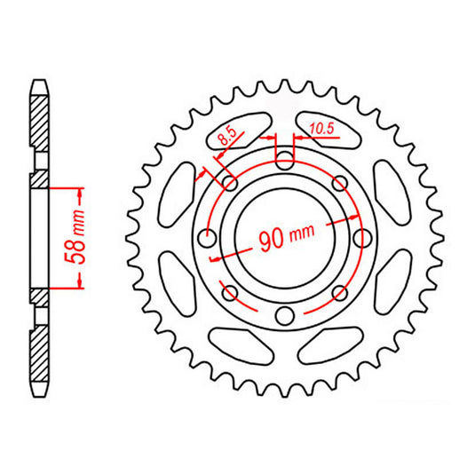 Sprocket Kit Honda CT/XL125/185 (CT200) ALT - 428H 13/52