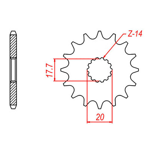 Sprocket Kit Yamaha YZ125 '02-'04 - 520KXZ 13/49