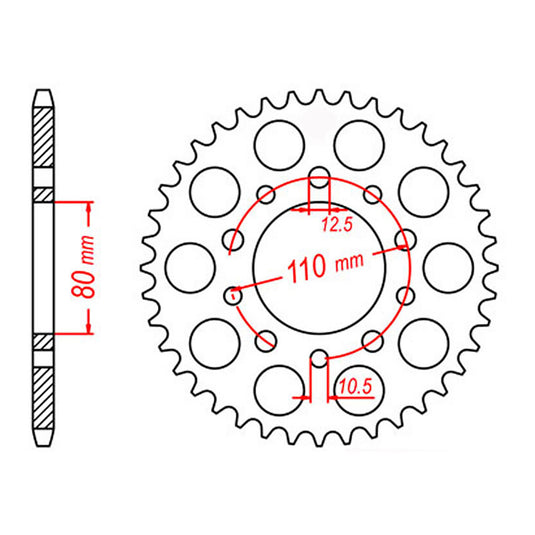 Sprocket Kit Honda GB500 - 525XRE 15/37