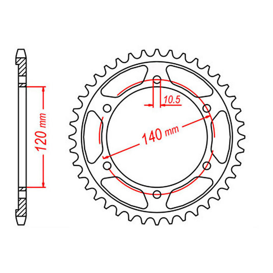 Sprocket Kit Suzuki GSXR1300 HAYABUSA Gold '99-'07 - GB530ZXW 17/40