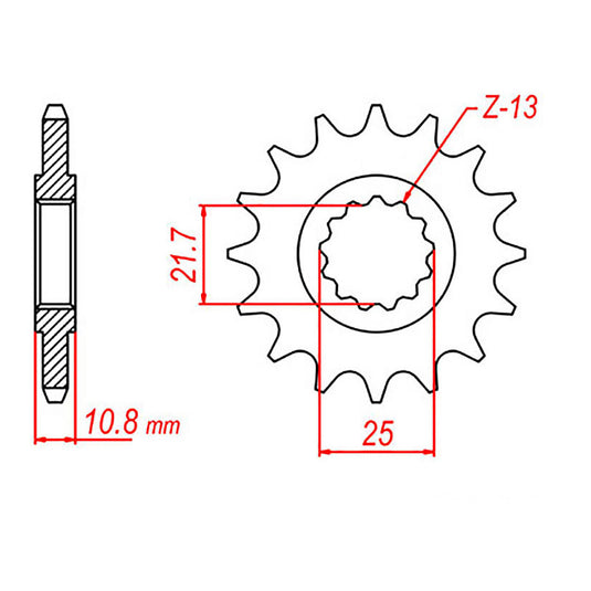 Sprocket Kit Yamaha TRX850 - 525XRE 17/39