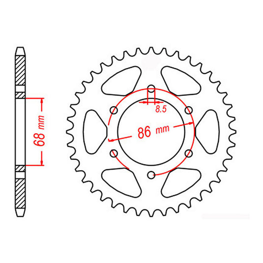 MTX 473 Steel Rear Sprocket
