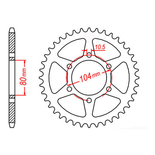 MTX 501 Steel Rear Sprocket