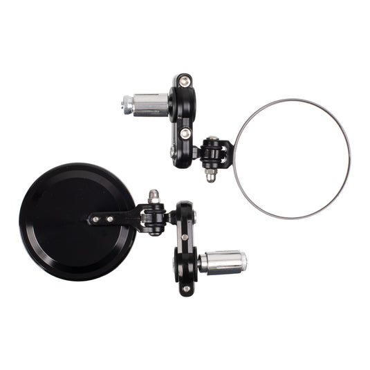 Whites Handlebar Bar End Mirrors Pair - Hinged - Black