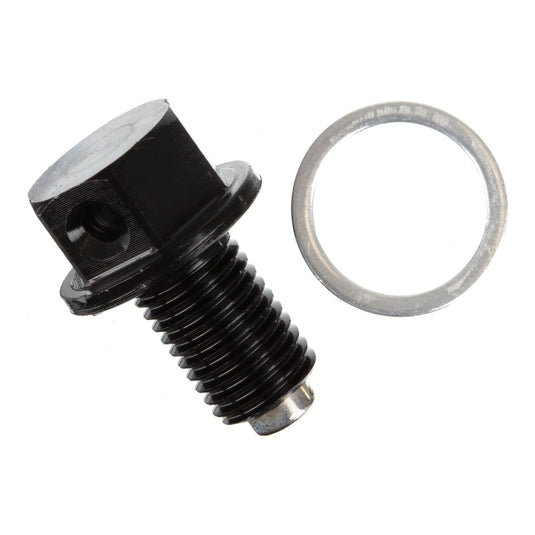 Whites Magnetic Sump Plug M10 x 15 x 1.25 - Black
