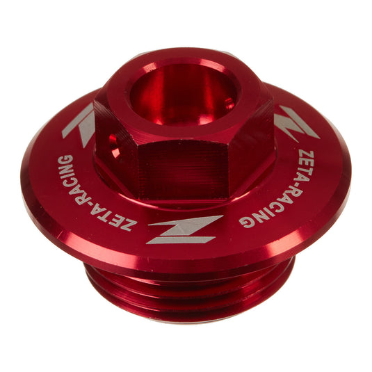Zeta Oil Filler Plug Suzuki RM/RMZ, Yamaha Serow 250 - Red