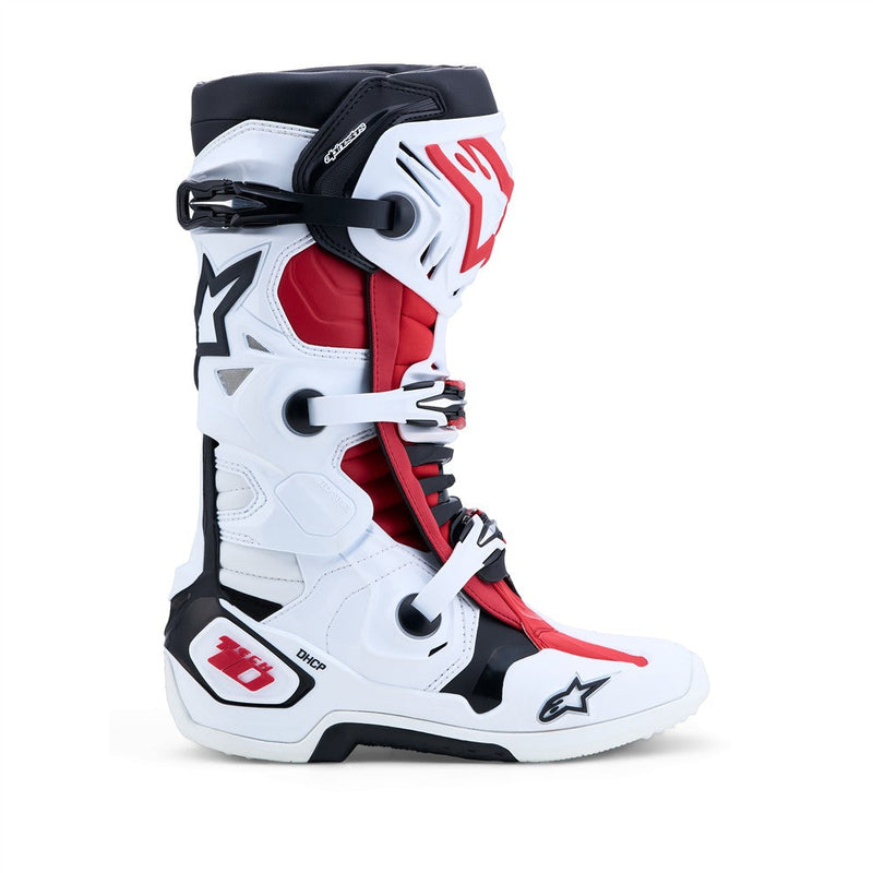Load image into Gallery viewer, Alpinestars Tech-10 MX Boots White/Black/Bright Red
