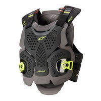 Alpinestars A-4 Max Chest Protector Black/Anthracite/Yellow Fluoro - M/L