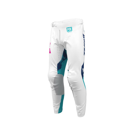 THOR MX PANT YOUTH LAUNCHMODE BLEACH WHIT/AQA