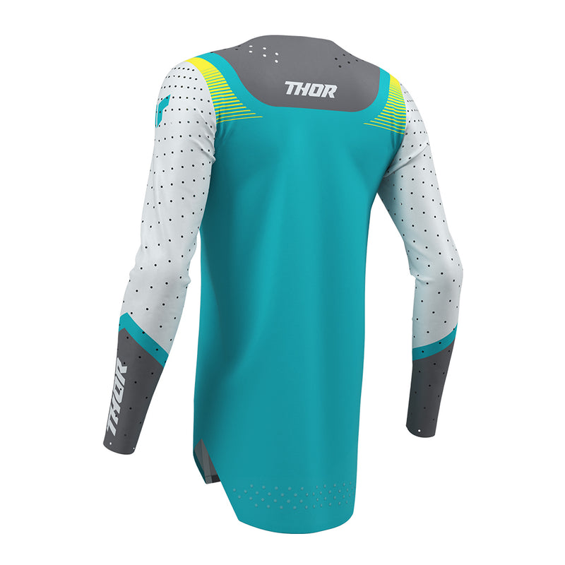 Load image into Gallery viewer, THOR JERSEY WOMEN SPORTMODE VELOCITY GRY/AQUA
