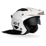 RXT AG-X Farm Helmet - White + neck curtain