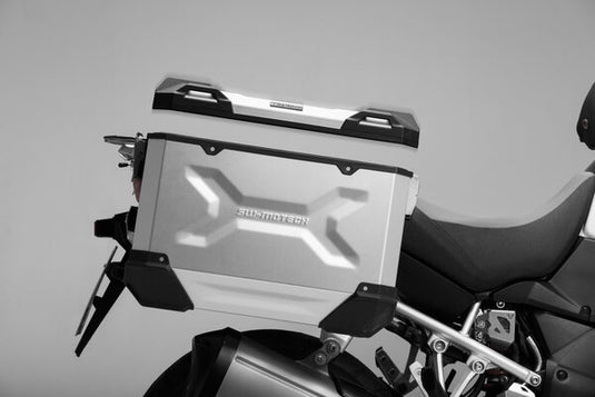SW MOTECH TRAX ADVENTURE SIDE CASE LEFT ALUMINUM 45L SILVER